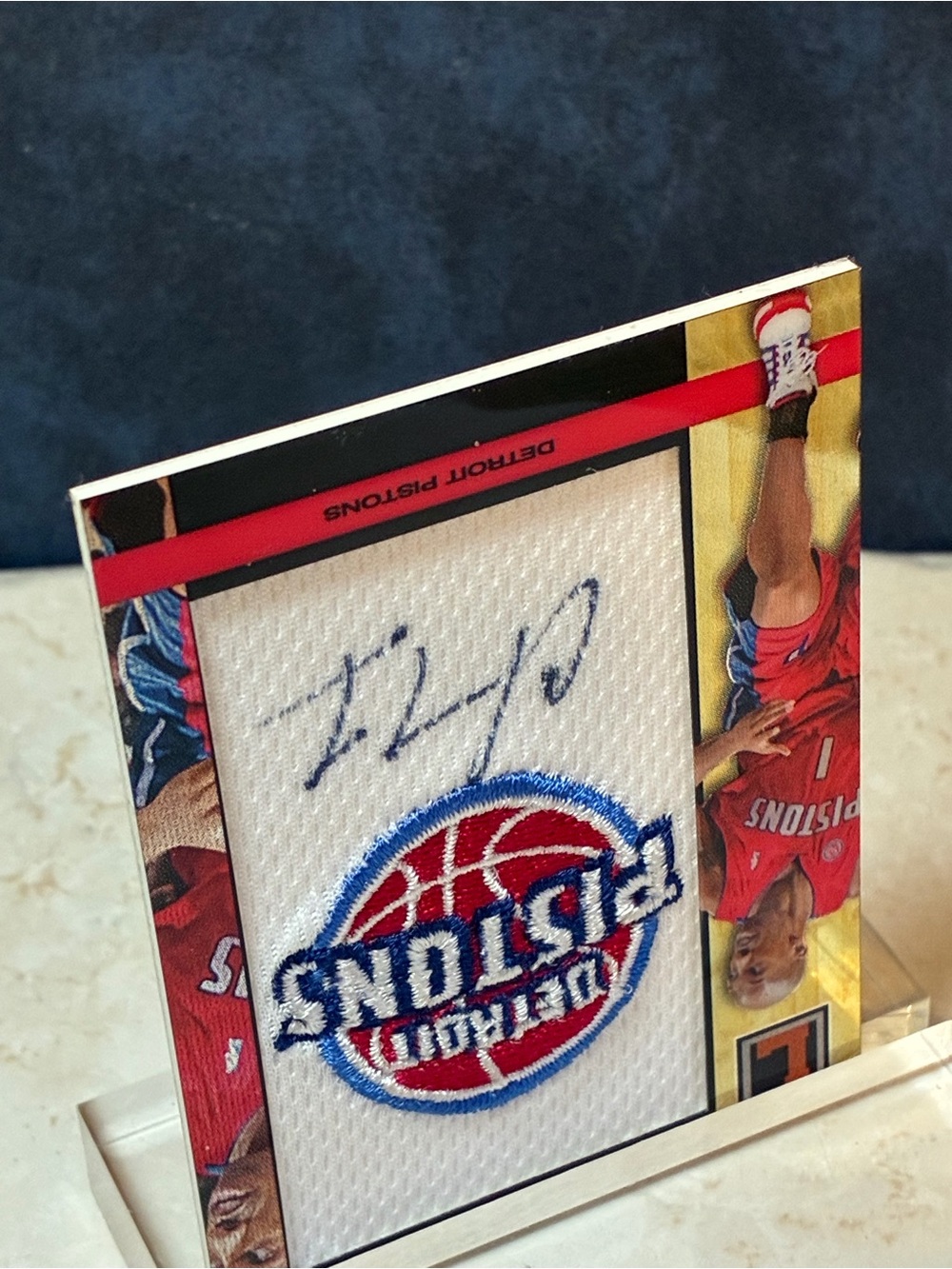Chauncey Billups Team Logo Autographed Basketball Card - Picture 4 of 10